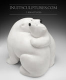 14" Mother bear hugging her cub by World Famous Manasie Akpaliapik