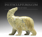 8" Golden Walking Bear by Tim Pee