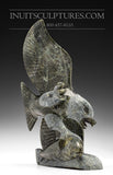 8" Eagle with Fish by Pitseolak Qimirpik