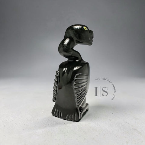 15" Long Neck Bird Spirit by Master Carver Toonoo Sharky *Intrepid*