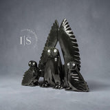 CURATOR'S CHOICE 21" Owl Family by Adamie Qaumagiaq *Meet the Flockers*