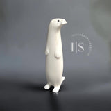 VINTAGE Rare 3" Ivory Otter by Matthew Tiulana *Silken*