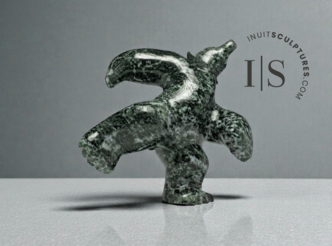 9" Dancing Bear by Mathewsie Kingwatsiaq "Spitball"