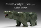 Final Piece 12" Walking Bear wth Red Tongue by Jimmy Iqaluq *Commander* Canada's Top Master Carver