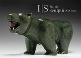 Final Piece 12" Walking Bear wth Red Tongue by Jimmy Iqaluq *Commander* Canada's Top Master Carver