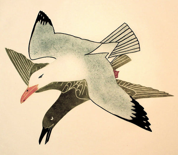 1997 ESCORTING THE YOUNG by Kananginak Pootoogook