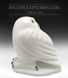 9" White Owl by Famous Manasie Akpaliapik