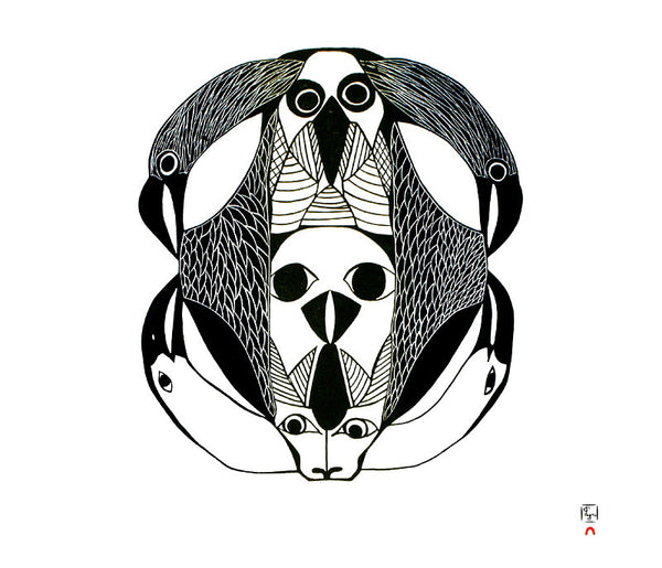 1995 RAVEN'S DOMAIN by Mayoreak Ashoona