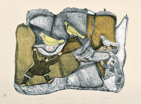 1984 THE DANGER OF EGG GATHERING by Oshoochiak Pudlat