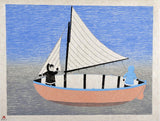 1982 YOUNG MEN SAILING by Jamasie Teevee