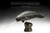 30" Mother and Calf Narwhals by Inuk Charlie