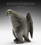 Oiseau lagopède de 7 po par le maître sculpteur Jimmy Iqaluq