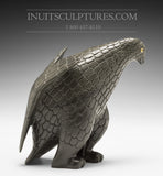 Oiseau lagopède de 7 po par le maître sculpteur Jimmy Iqaluq