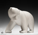 Masterpiece 330 lbs Black Walking Bear by Joe Jaw Ashoona