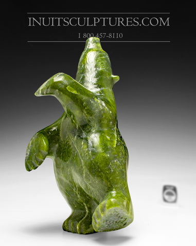 14" Two Way Electric Green Dancing Bear by Johnny Manning